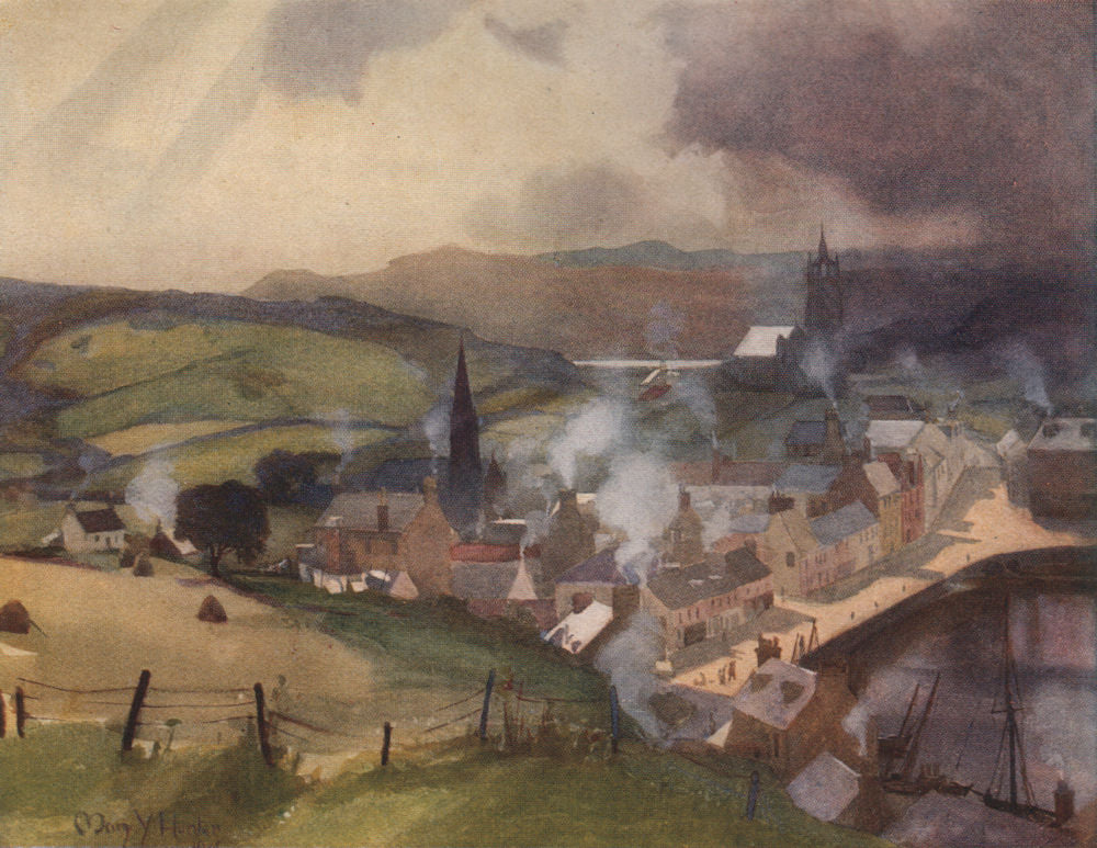 ARGYLL & BUTE. 'Tarbert, Loch Fyne' by Mary Young-Hunter. Scotland 1907 print